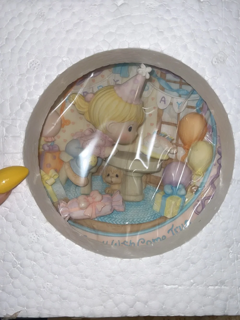 Precious Moments Girl Birthday Cake Ceramic Collector Plate Boxed MPN 186414